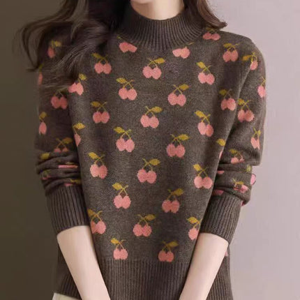 Women's Cashmere Sweater Autumn And Winter New Half Turtleneck Bottoming Shirt