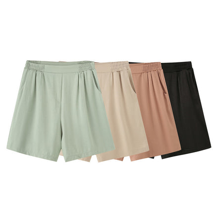 French Lapel Short Sleeve Shirt Outfit Loose Shorts Two-piece Set