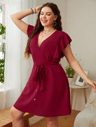Summer Plus Size Ladies Deep V Party Dresses