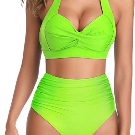 Split Bow Bikini Seaside Vacation Swimwear