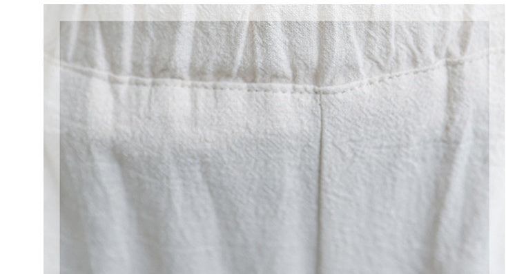 Summer Cotton And Linen Lantern Large Size Loose Trousers Women Leisure Pants Fat Trousers