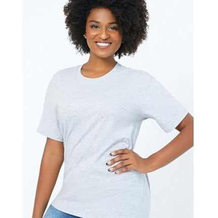 Neat White Basic Crewneck Short Sleeve Cotton Polyester Water Repellent Tops T Shirts Tee For Women