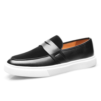Korean Style Trendy Thick-soled Men's British Style Casual Leather Shoes