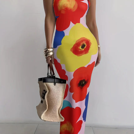Summer New Suspender Slim Fit Slimming Long Dress