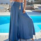 Womens Plus Size Palazzo Long Pants High Waist Wide Leg Stretchy Loose Fit Casual Trousers