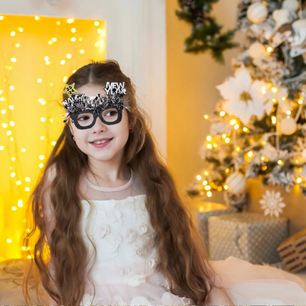 2024 New Year Party Funny Holiday Decorative Glasses Photo Props Glasses Frame