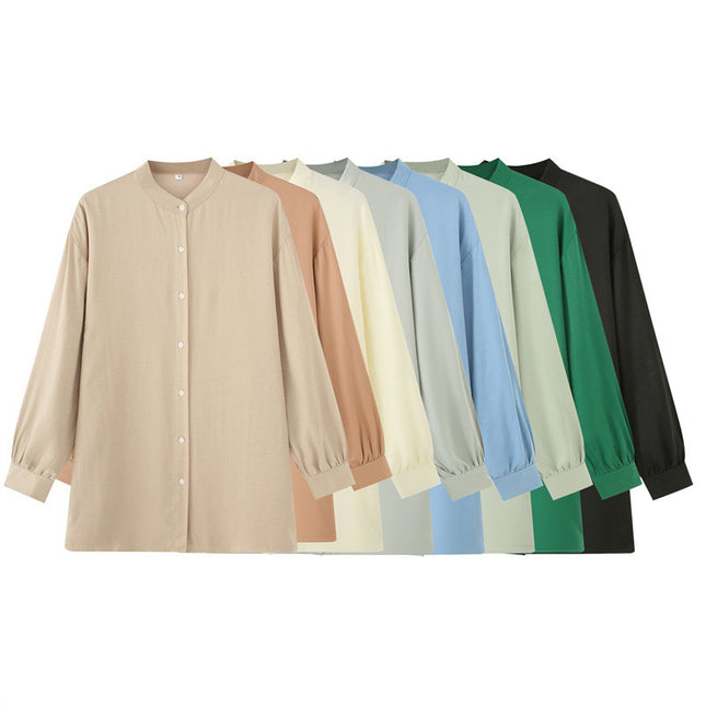Long Sleeve Shirt Loose Wide Leg Pants Casual Two-piece Suit