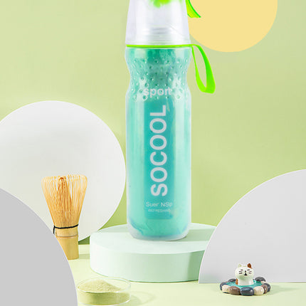 500ml Outdoor Cycling Running Water Drinking Bottle Misting Spray Healthy Sports Bottles