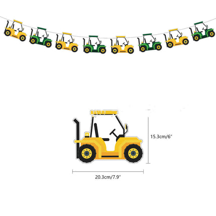 Tractor Theme Birthday Party Decoration Letters Hanging Flag Layout Supplies
