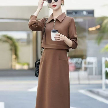 Mid-length Small Match With Coat Skirt