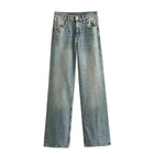 Autumn And Winter Jeans High Waist Straight Pants Women's Wide-leg Pants