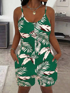 Women Casual All-Over Floral Print Sleeveless Jumpsuit