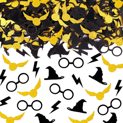 Party Decoration Paper Scrap Witch Hat Golden Wings Lightning Decoration