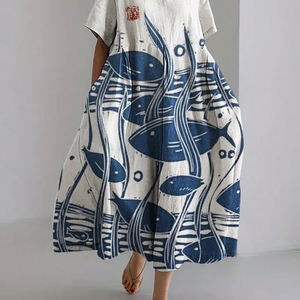 Fashion 3D Printing Plus Size Dress Women