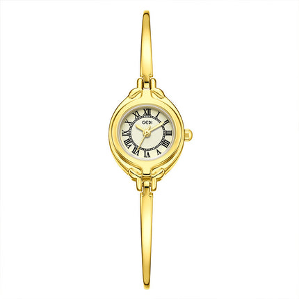 Gold Good-looking Thin Strap Quartz Watch