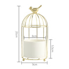 Light Luxury Iron Art Succulent Flower Pot Gilded Bird Cage Iron Frame Vase
