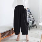Summer Cotton And Linen Lantern Large Size Loose Trousers Women Leisure Pants Fat Trousers