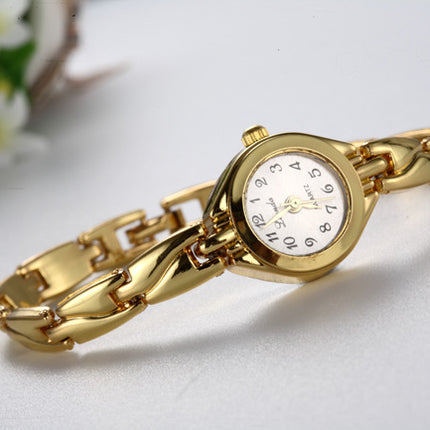 OL Women's Carved Gold Stainless Steel Fashion Watch