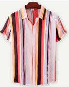 Hawaiian Printing Lapel Short Sleeve Shirt