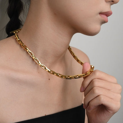 Square 316L Steel Bracelets Necklace For Men And Women