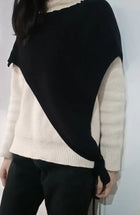Special-interest Design Versatile Beveled Triangle Knitted Shawl Vest