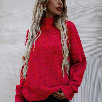 Loose Round Neck Pullover Cable-knit Sweater Women's Clothing
