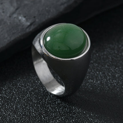 Stainless Steel Ring Casting Oval Natural